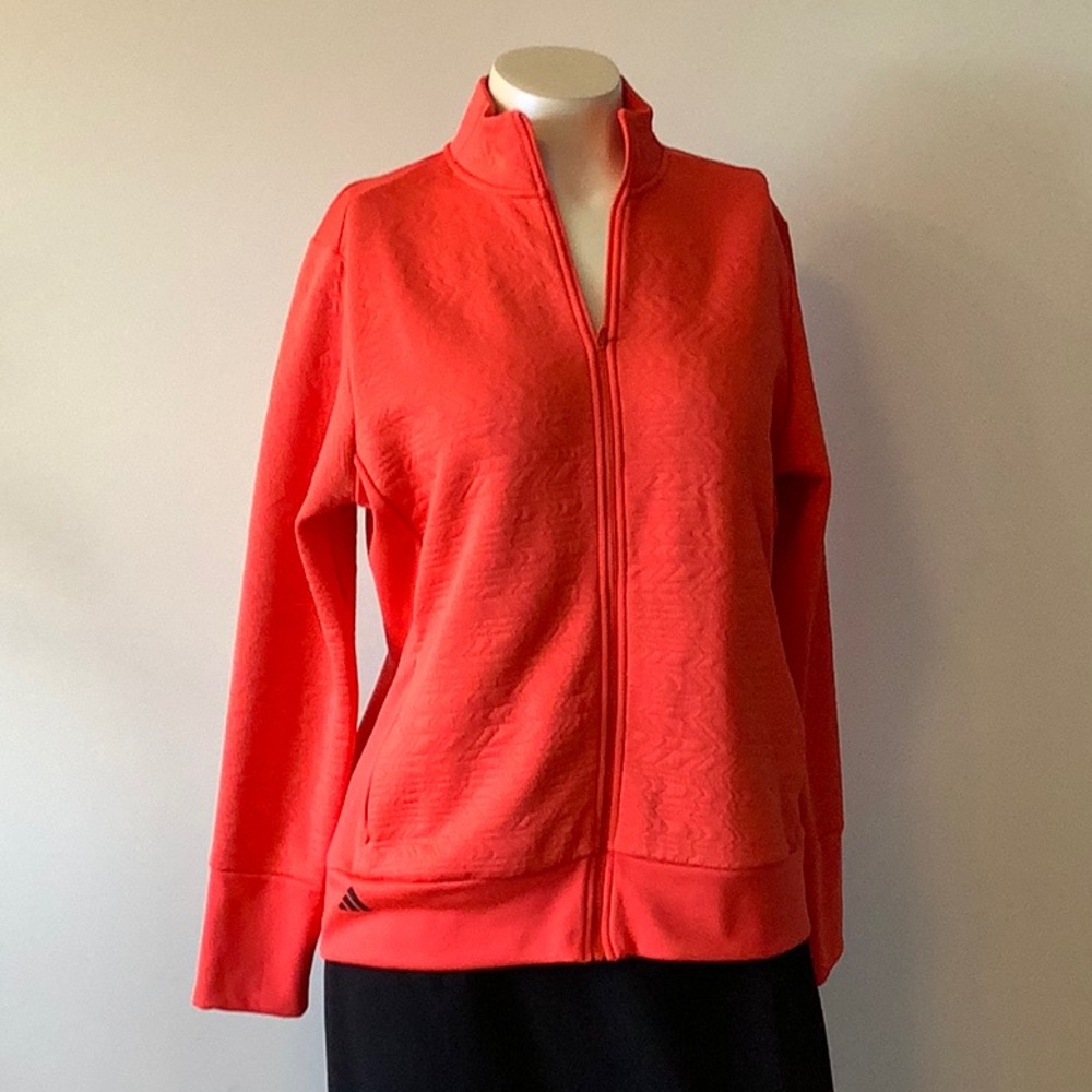 Adidas Vibrant Coral Zip-Up Golf Jacket, size L - FTTS